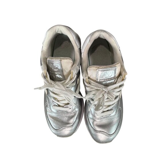 New Balance Womens Silver 574 Sneakers Size 6.5 US 37 EU - Picture 3 of 11